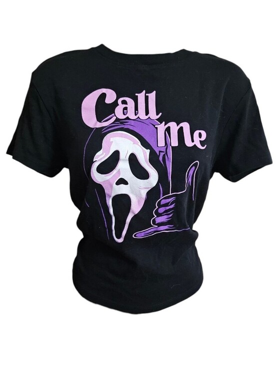 Ghost Face Tops - Scream Ghost Face Call Me LG Boyfriend Fit Girls T-Shirt
